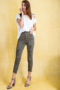 Olive Button Fly Pants