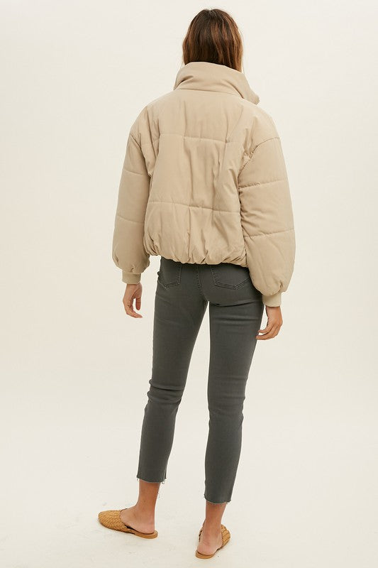 Taupe Puffer Jacket