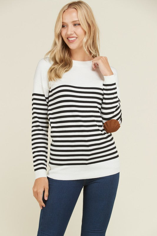 Ivory Striped Sweater