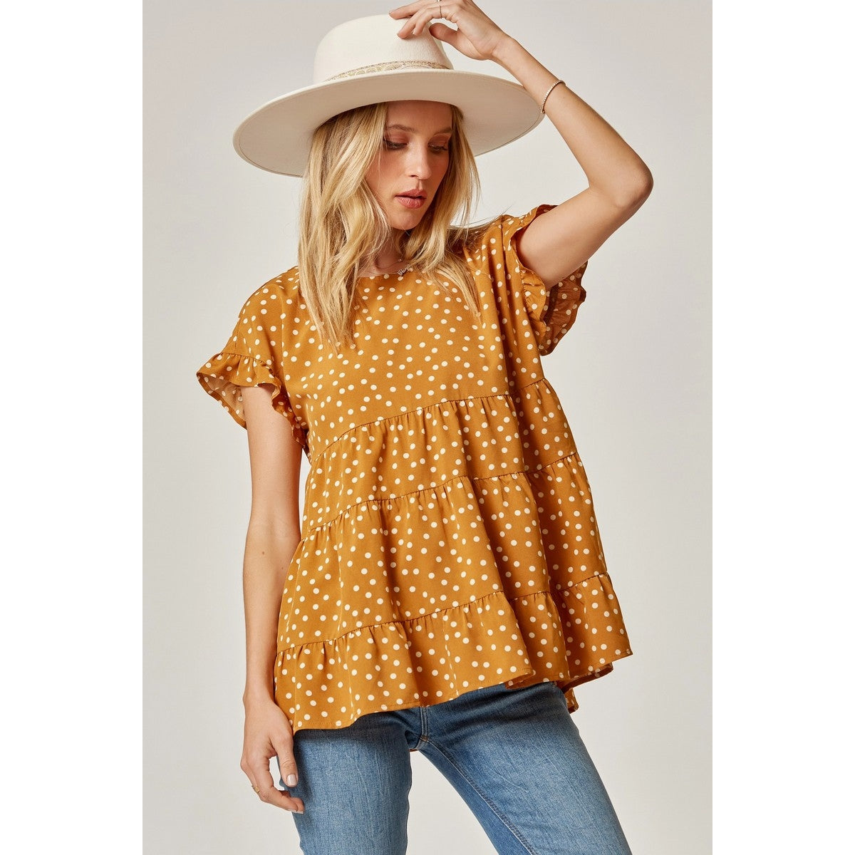 Marigold Polka Dot Blouse