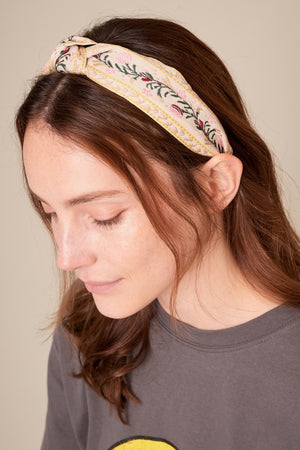 Beige Floral Headband