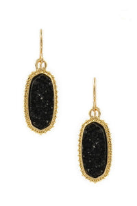 Black Drop Earrings