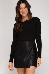 Black Leather Skirt