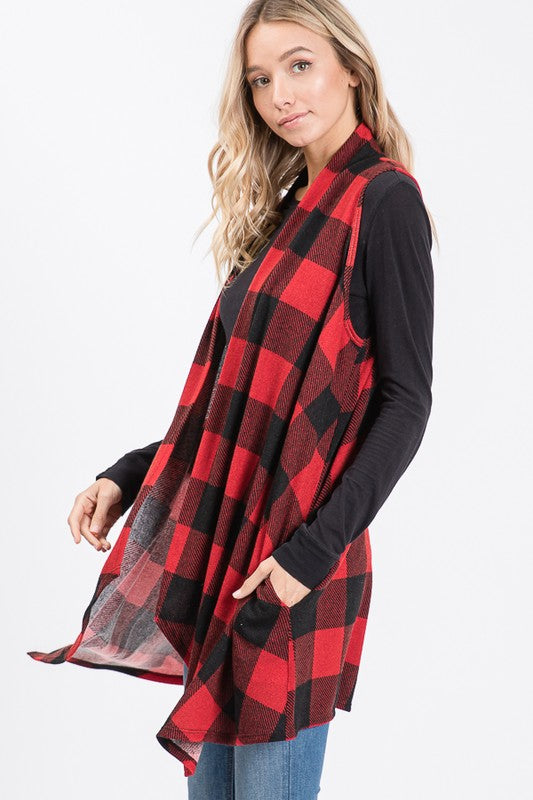 Buffalo Plaid Vest - T833