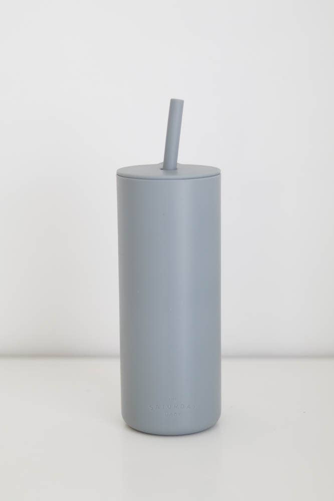 Silicone Straw Cup (Sky)