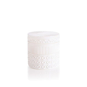Candle- White Volcano Faceted 11oz