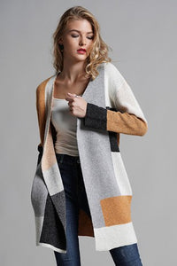 Block Sweater Cardigan