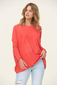 Coral Dolman Sweater