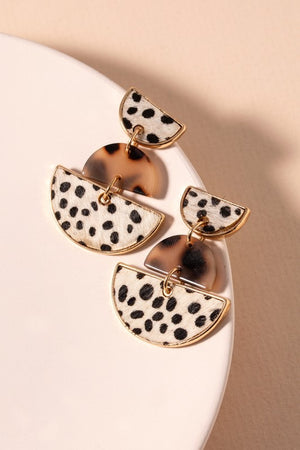 Tortoise Cheetah Earrings