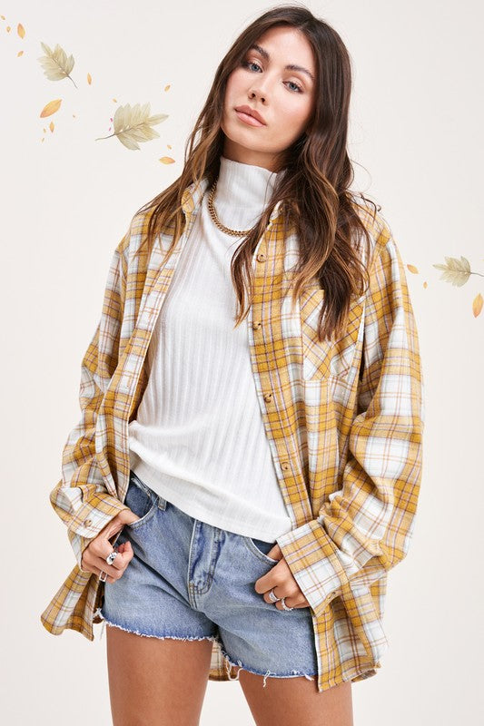 Dijon Plaid Button Up