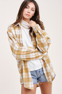 Dijon Plaid Button Up