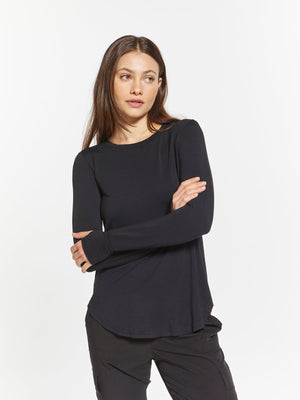 Black Essential Basic Top