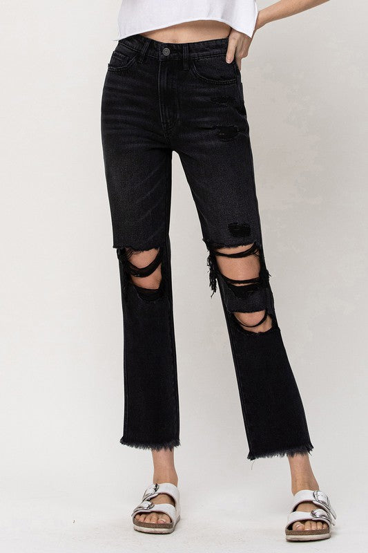 Vintage Super High Rise Crop Denim