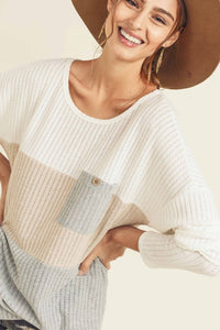 Colorblock Neutral Top