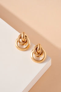 Gold Interlock Earrings