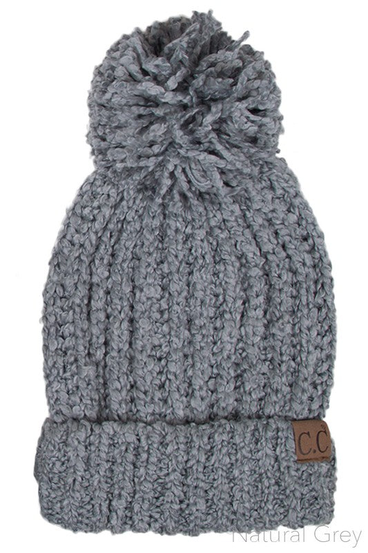 C.C Ribbed Beanie (Grey)