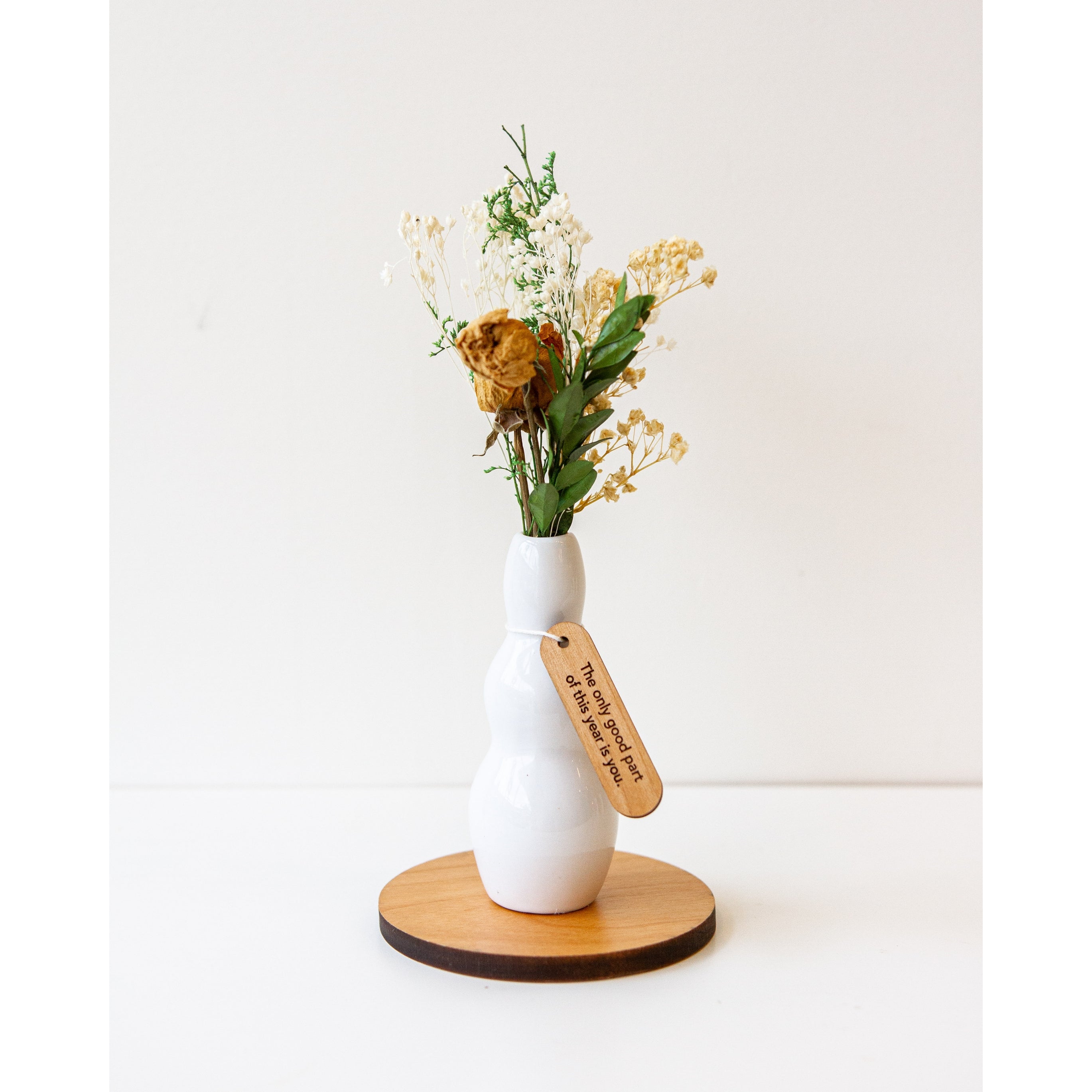 "Thank You" Mini Dried Floral Vase