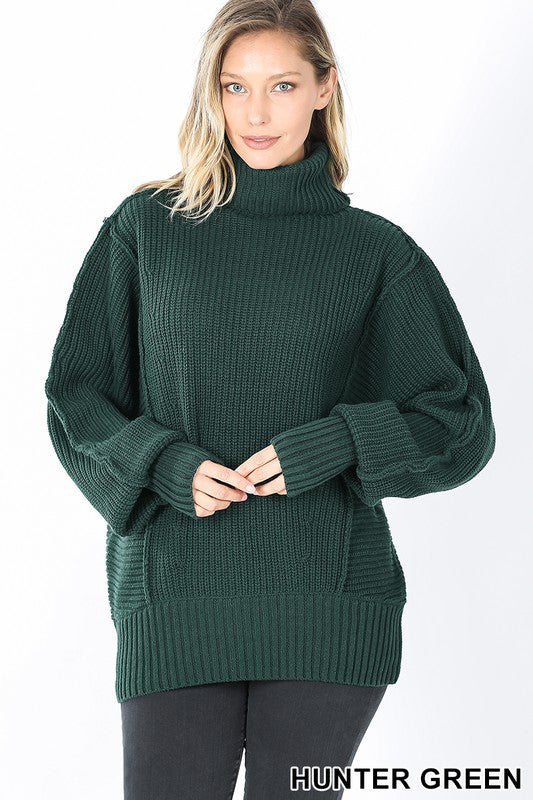 Hunter Green Oversize Sweater