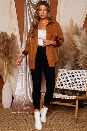 Camel Button Up
