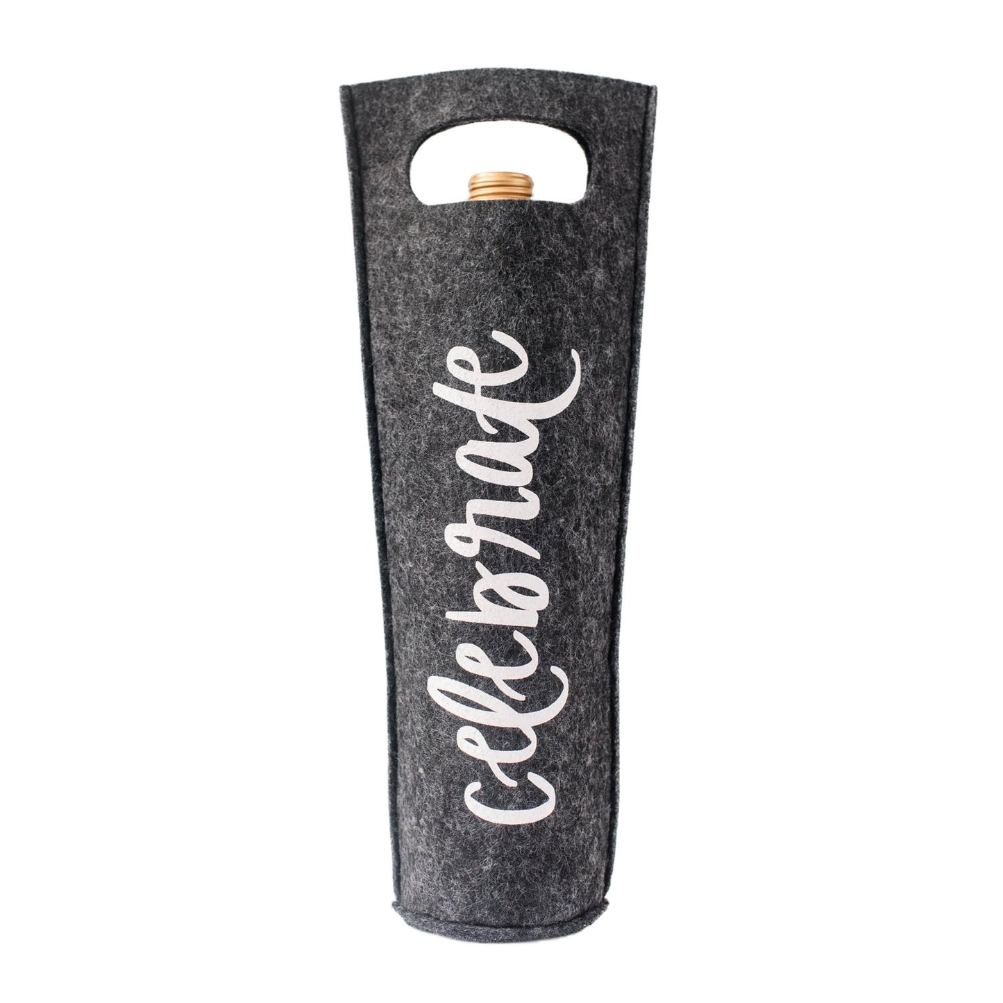 CELEBRATE FELT WINE TOTE