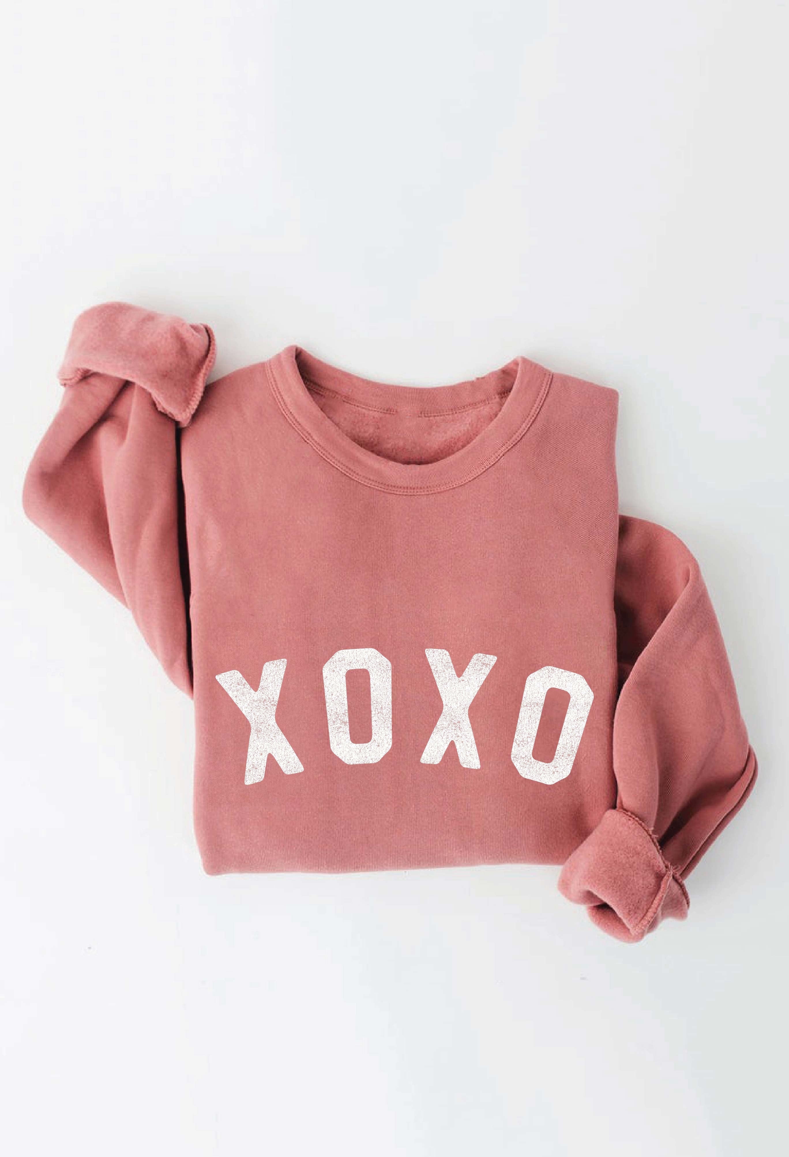 XOXO Pullover Sweatshirt(Mauve)