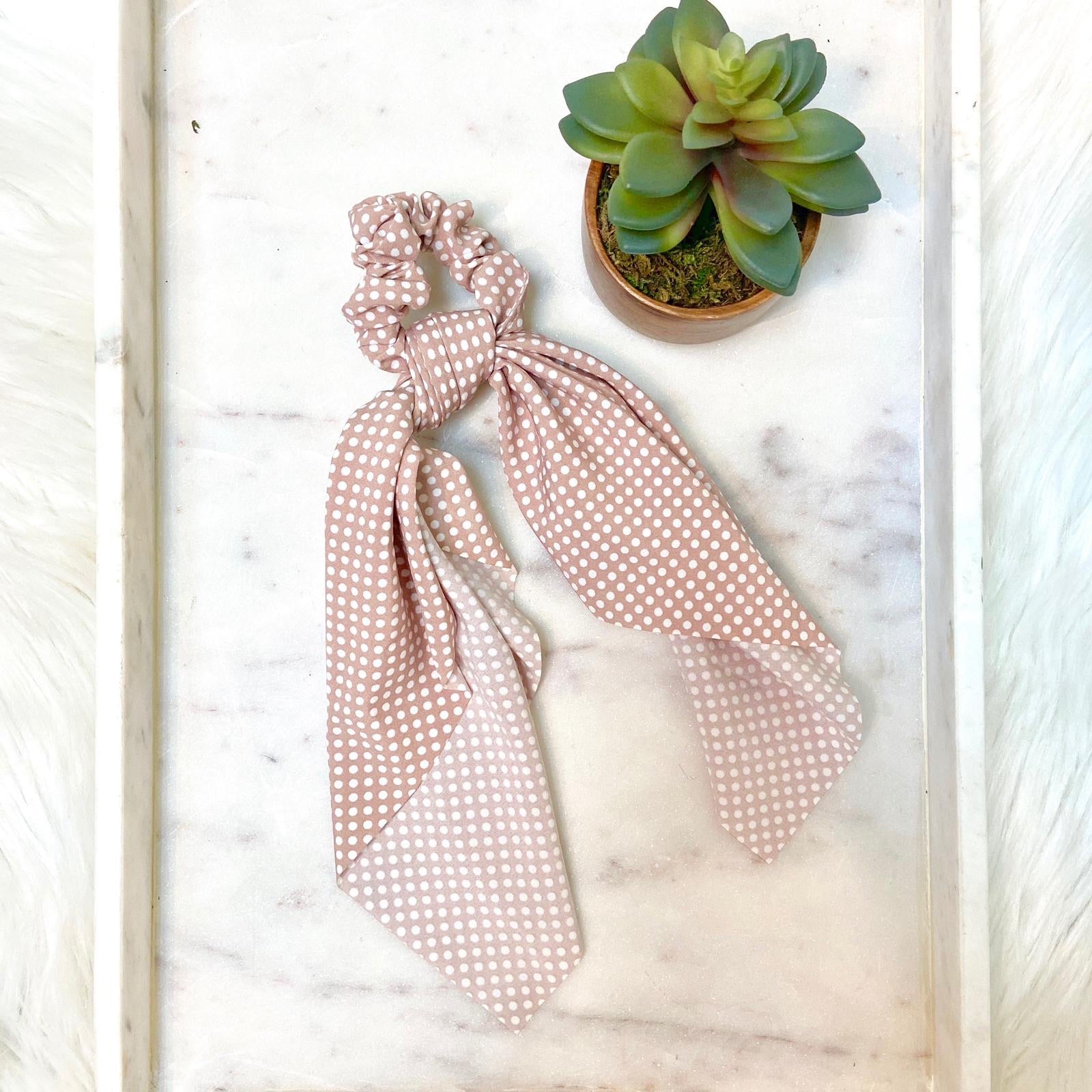 Blush Dot Hair Scarf