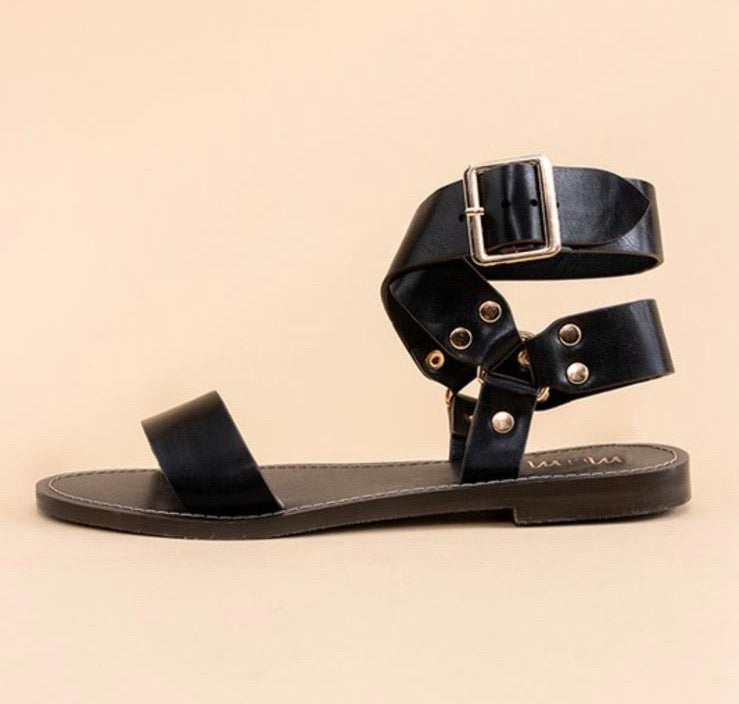 Studded Ankle Sandals