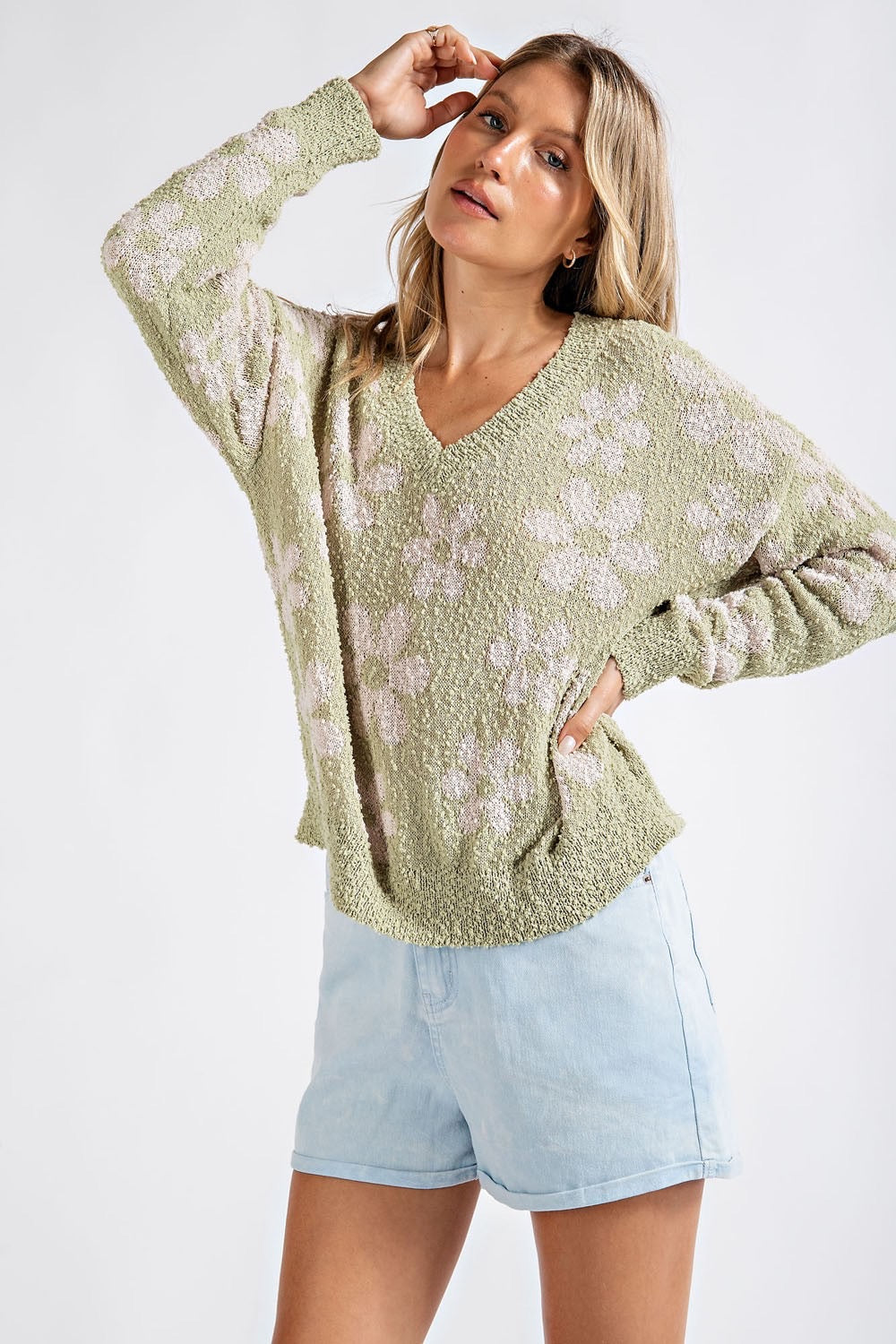 Daisy V-Neck Sweater