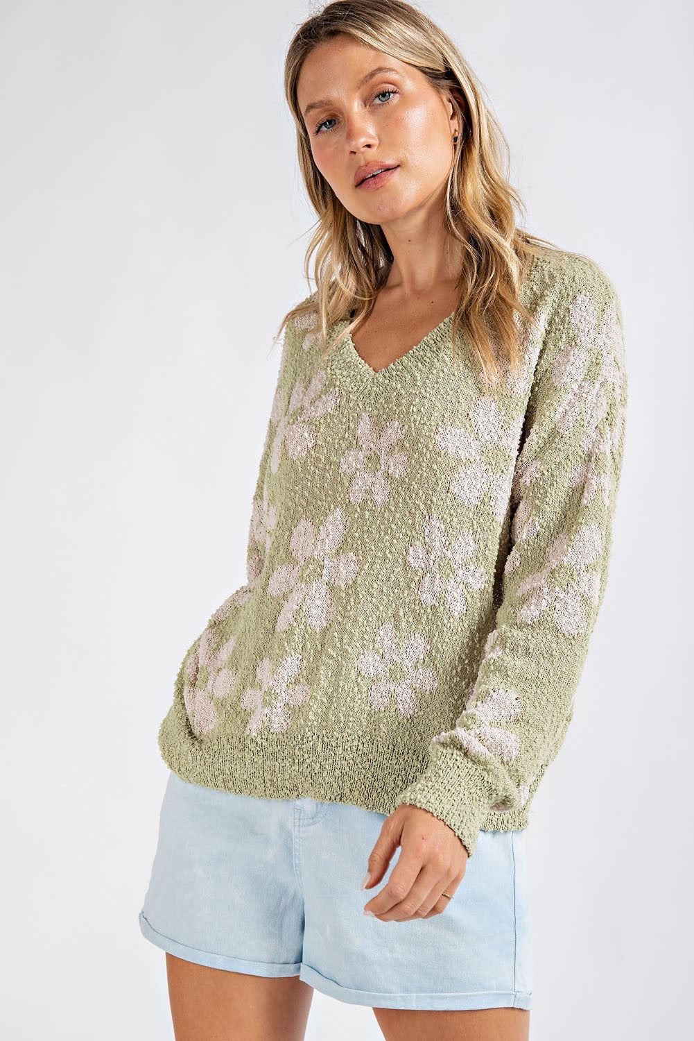 Daisy V-Neck Sweater