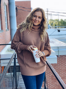 Mocha Oversize Turtleneck