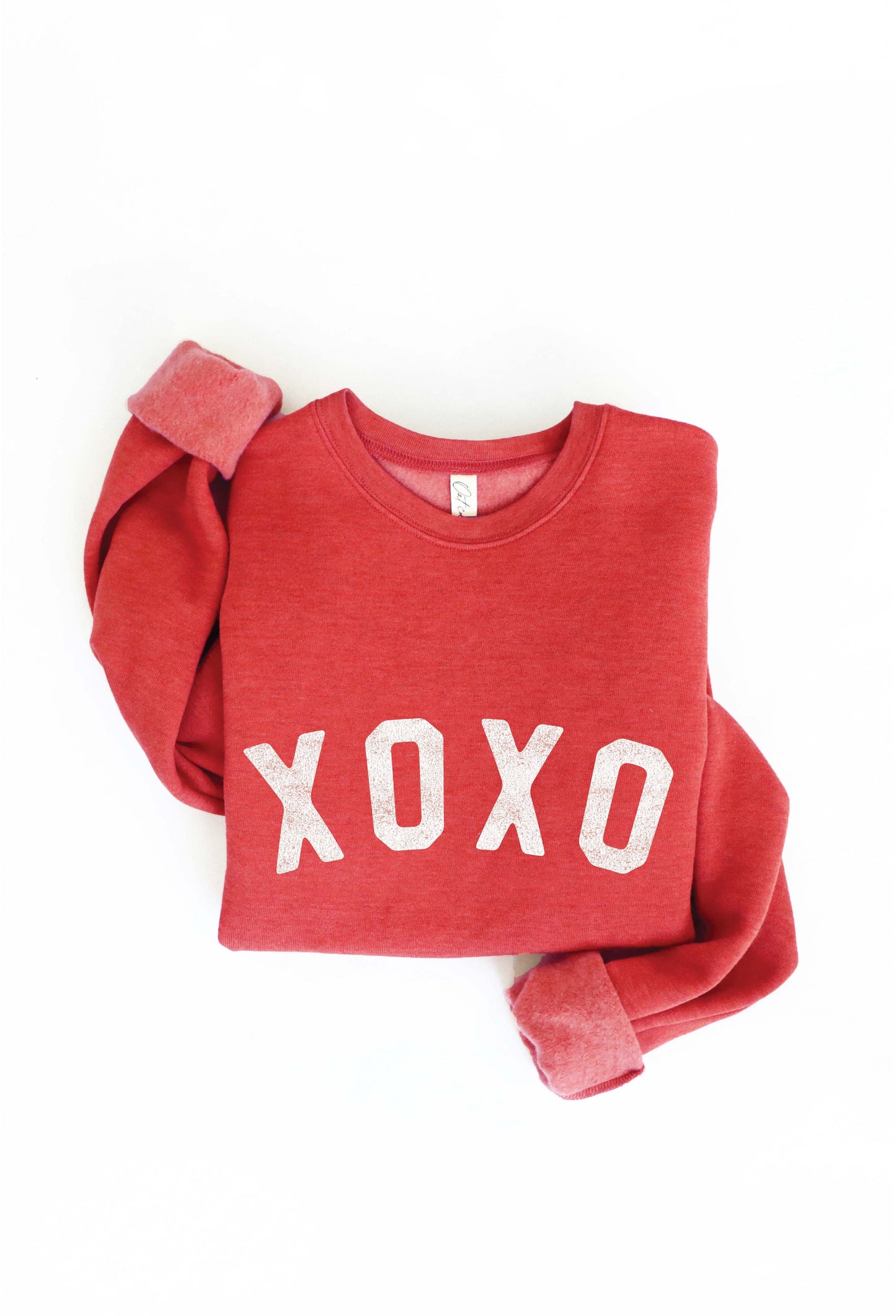 XOXO Pullover Sweatshirt(Cranberry)