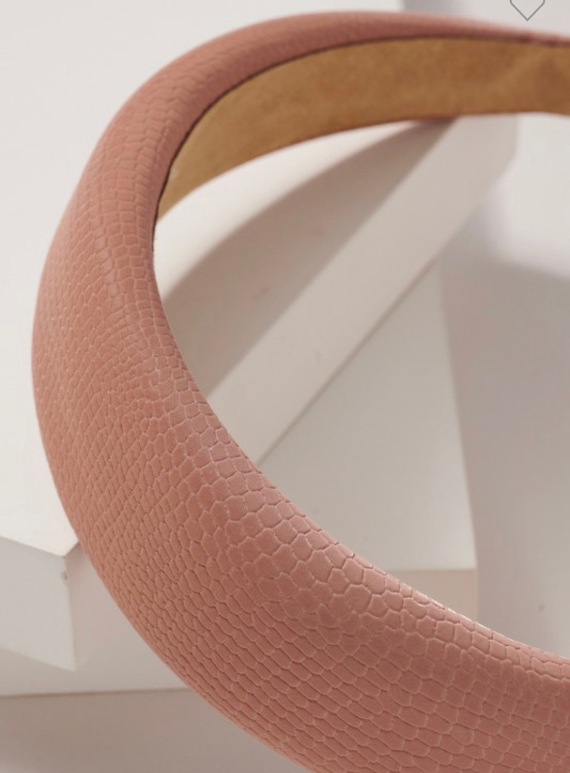 Mauve Leather Headband