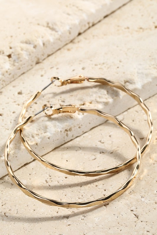 Wave Hoop Earrings