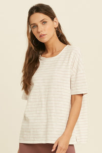 Mauve Stripe Top