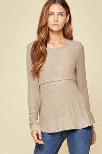 Mocha Babydoll Top