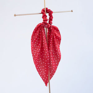 Red/White Polka Dot Hair Scarf