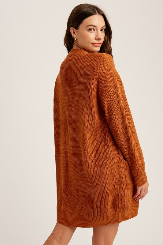 Rust Button Down Cardigan