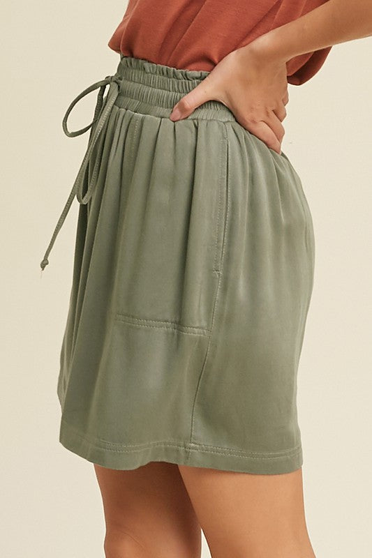 Olive Pocket Skirt