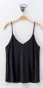 Black Soft Strap Cami Top