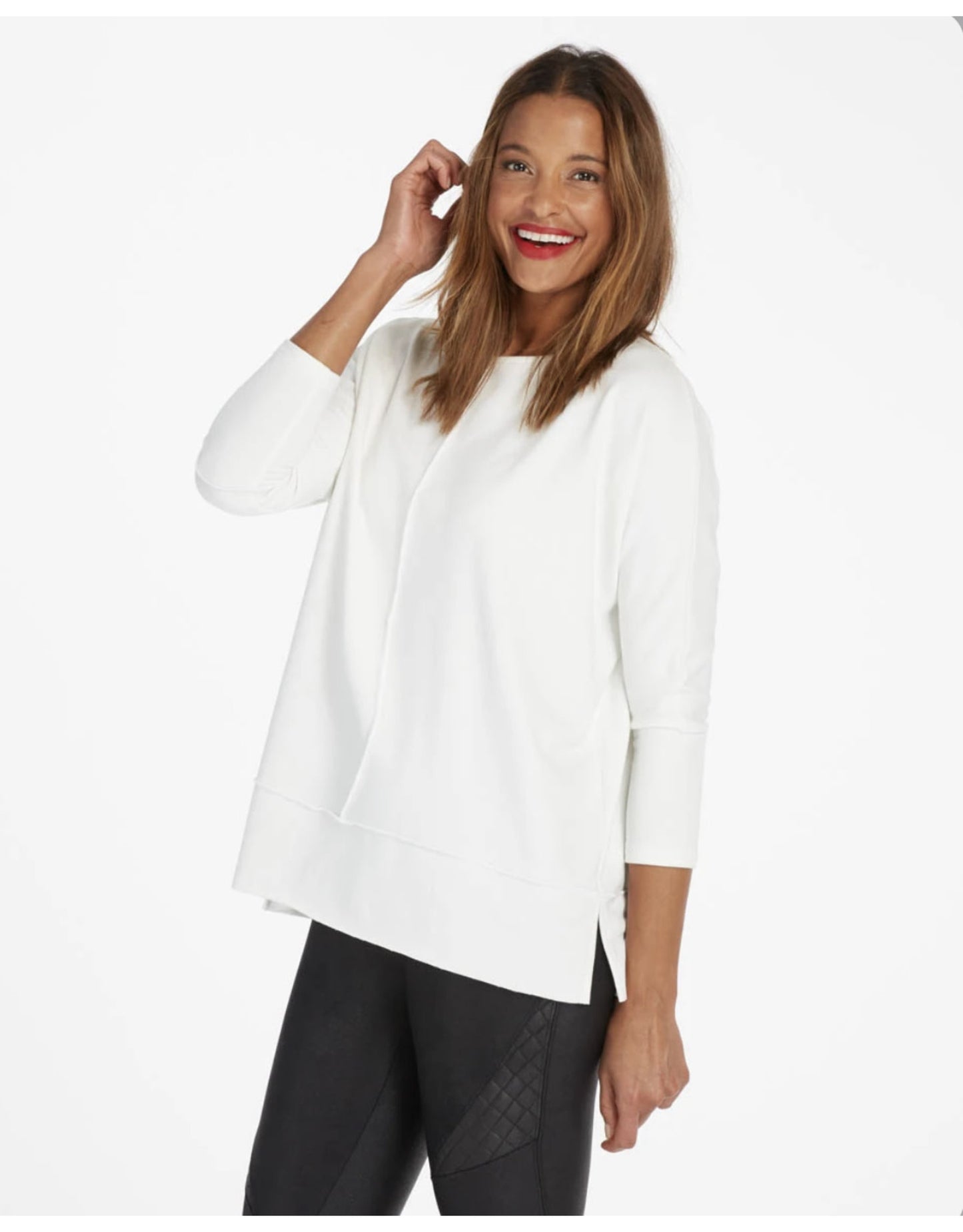 SPANX Perfect Length Top, 3/4 Sleeve (White)