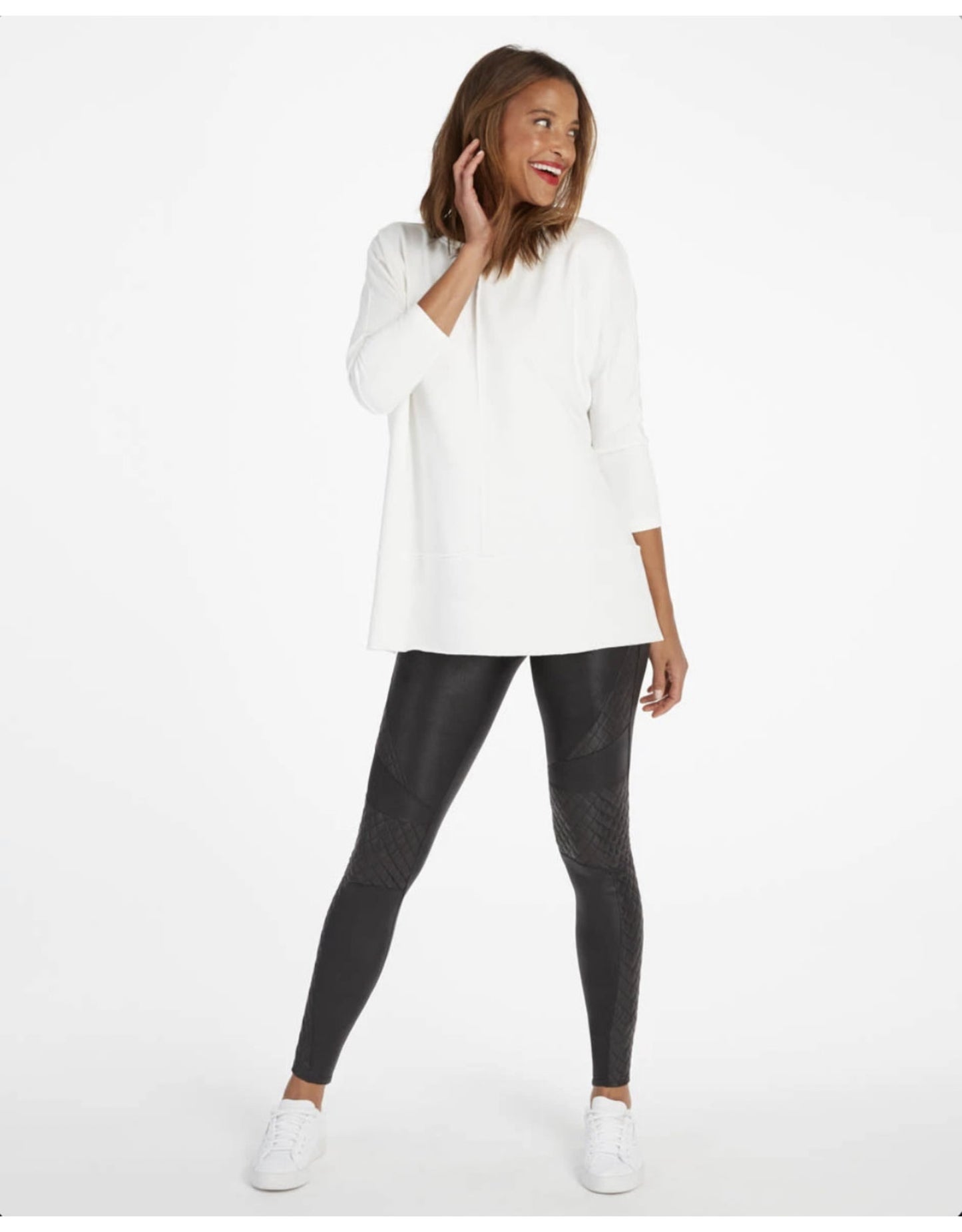 SPANX Perfect Length Top, 3/4 Sleeve (White)