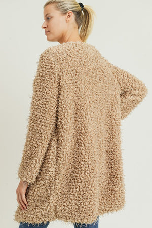 Tan Teddy Bear Cardigan - T1043