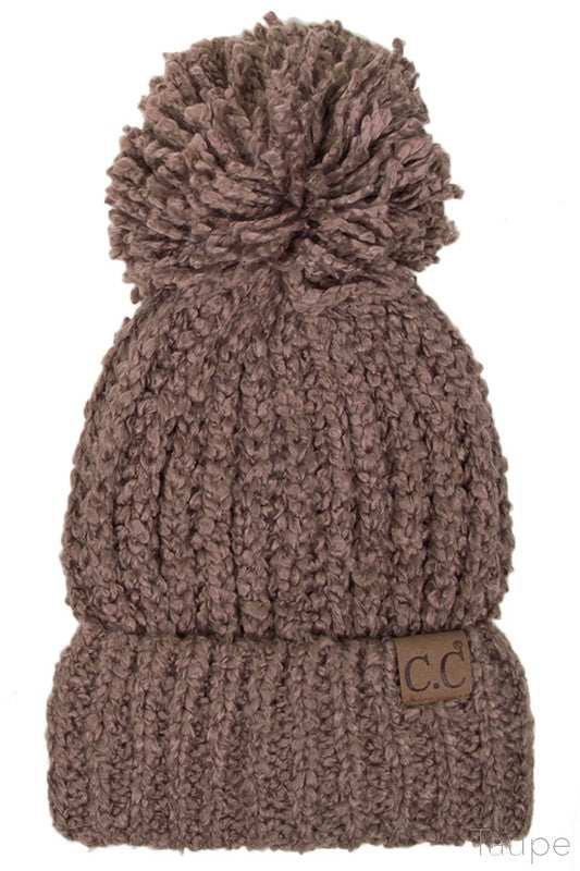 C.C Ribbed Beanie (Taupe)