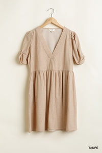 Delaney Tunic Dress (Taupe)