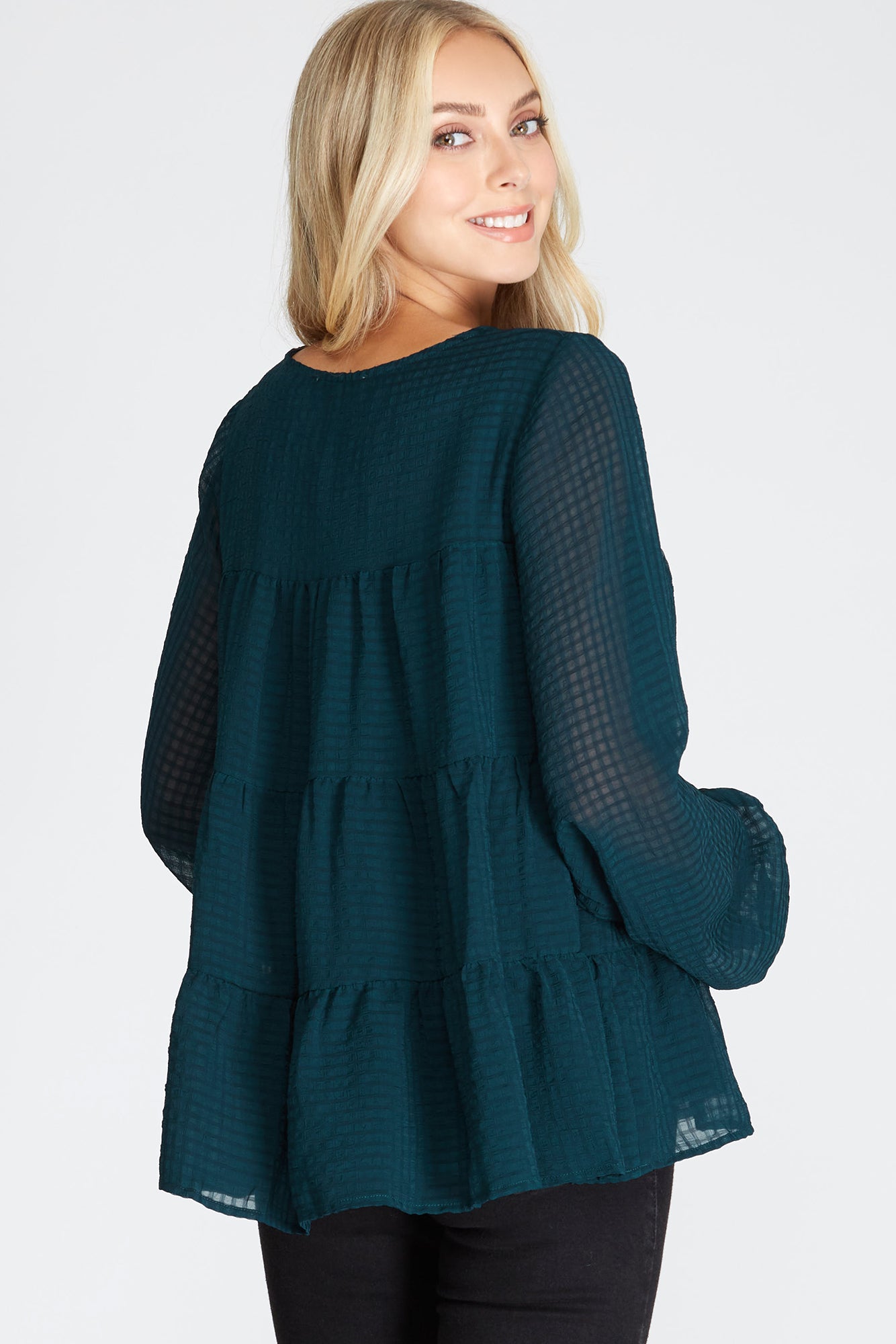 Woven Tiered Top