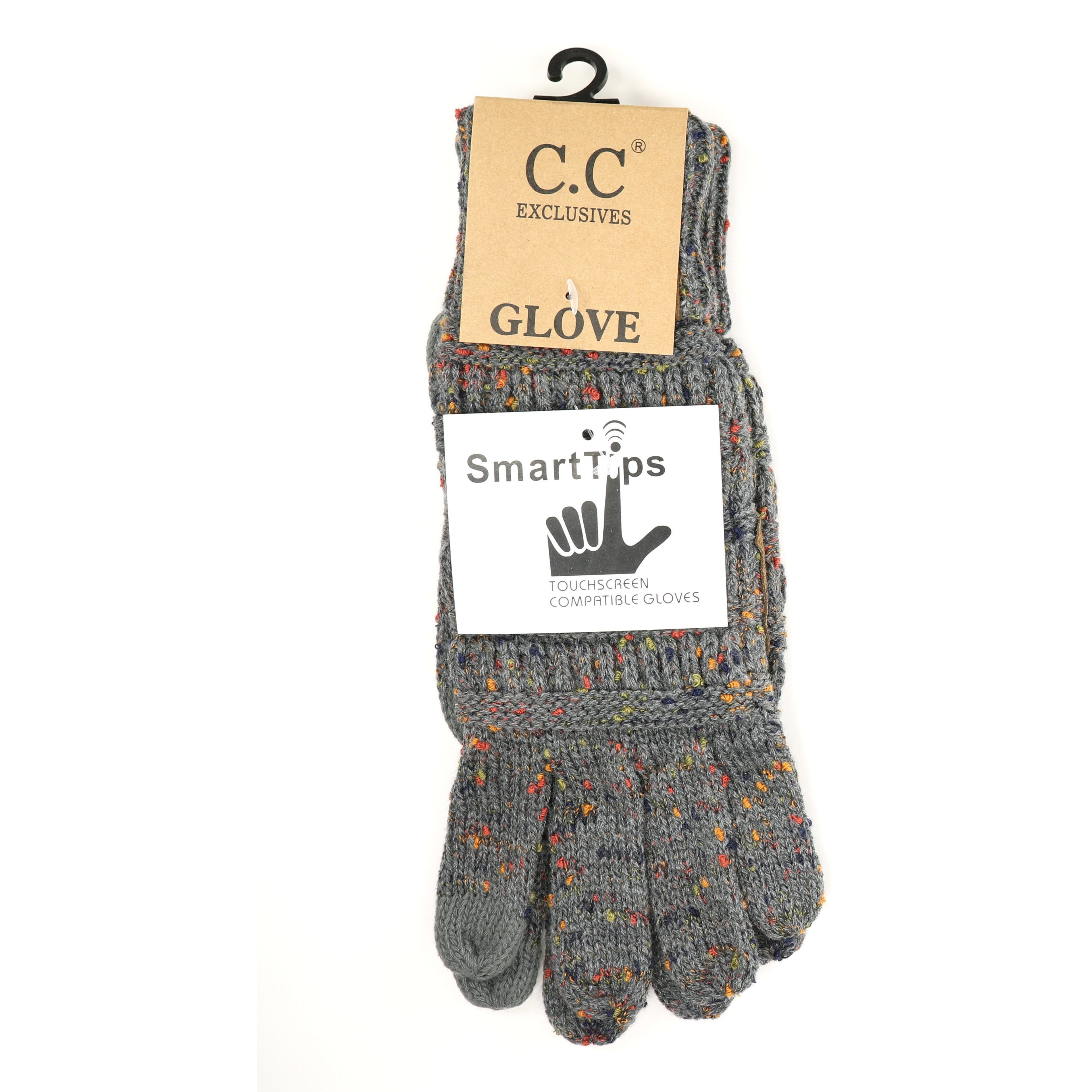 C.C Flecked Gloves - Dk Grey