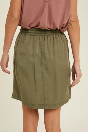 Olive Tencel Skirt