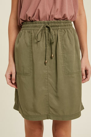 Olive Tencel Skirt